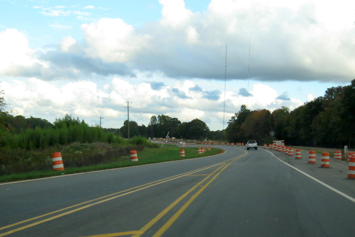 Photo of approach southbound to New US 311 bridge over future I-74 freeway 
in Sophia, Oct. 2011