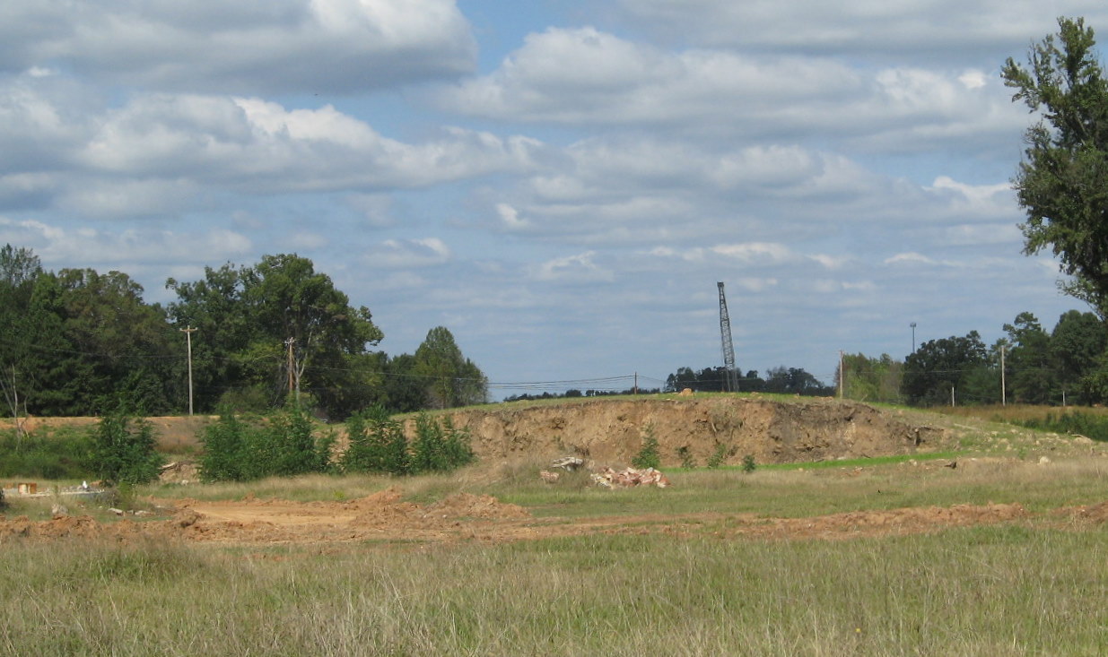 Photo looking at Walker Mill Road at site of future bridge over the I-74 
freeway toward in Oct. 2010