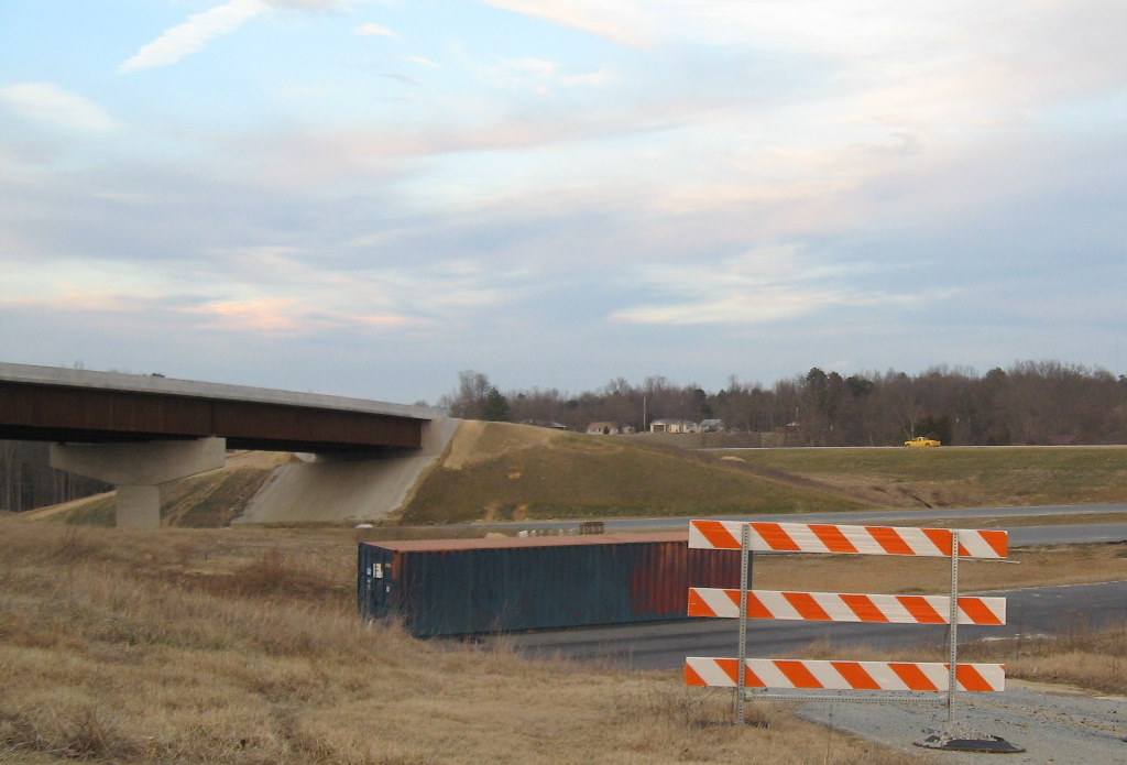 Photo of construction in area of future I-74 Flyover Ramp to I-85 in Jan. 
2010