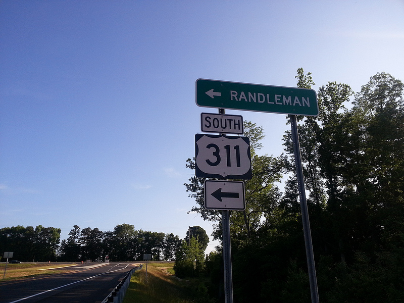 Photo of finished I-74/US 311 interchange near Sophia, May 2013 from 
	  MBHockey13