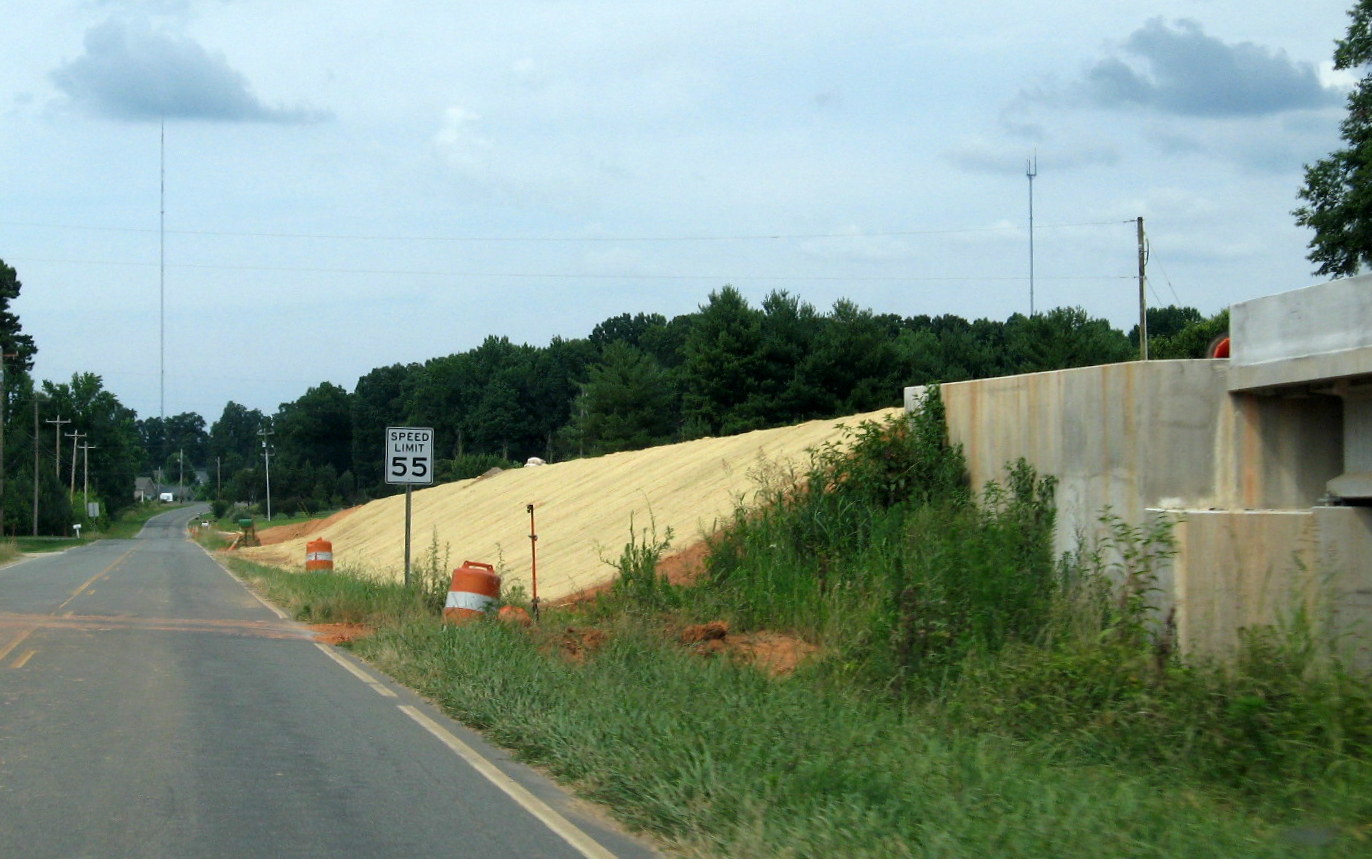 Photo along old alignment of Branson Davis Rd before new bridge was completed, 
June 2012