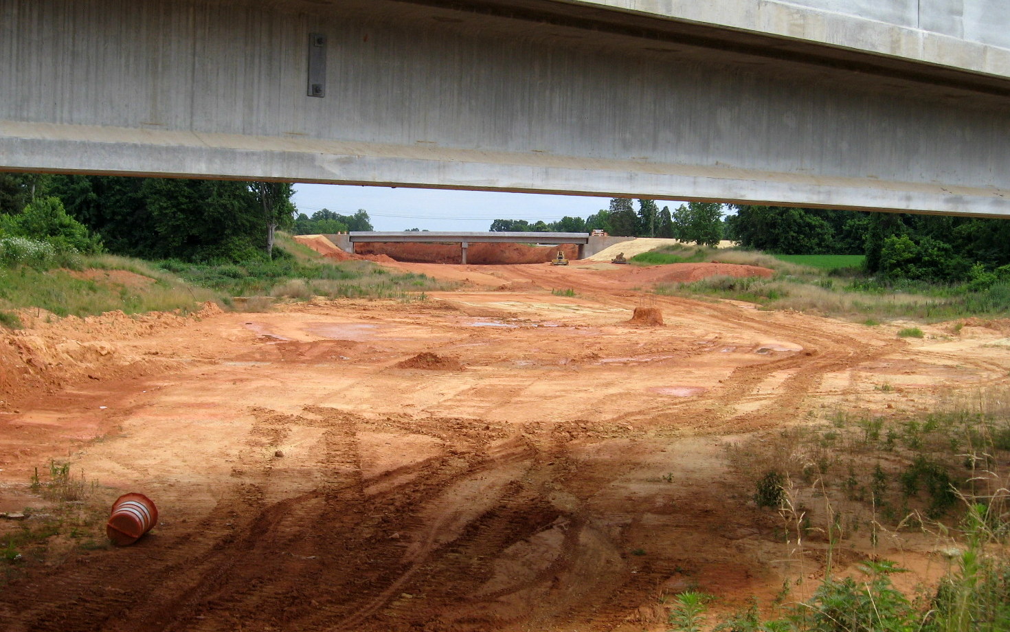 Photo of Walker Mill Road from under Branson Davis Rd Bridge in June 2012