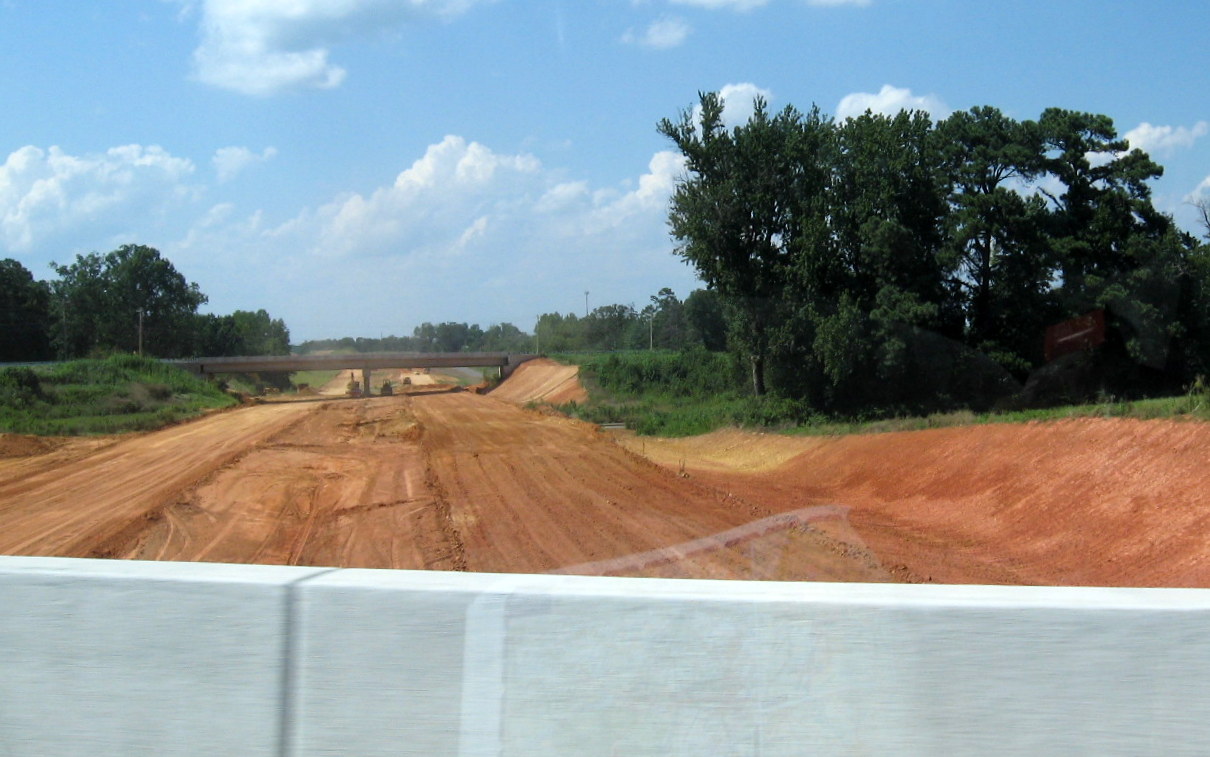 Photo from completed Walker Mill Rd Bridge looking north toward Branson Davis 
Rd in July 2012