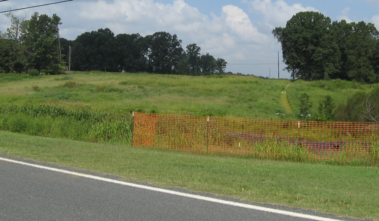 Photo of view looking north from Banner Whitehead Rd along future corridor 
of I-74 freeway in Aug. 2010