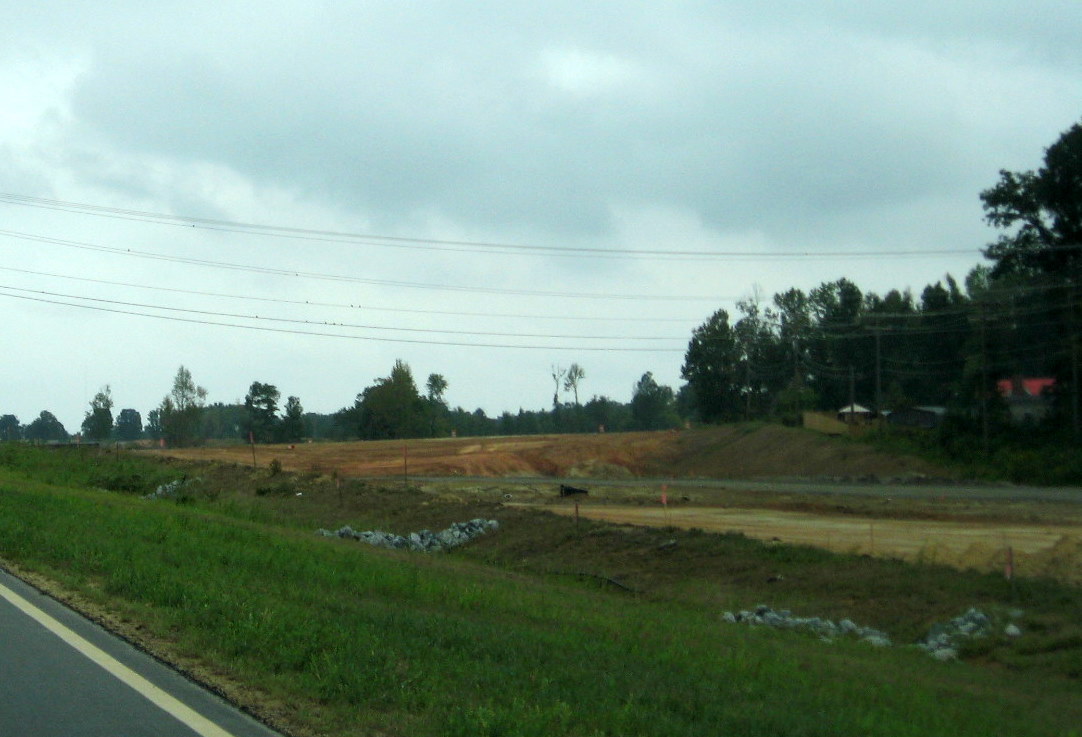 Photo showing progress in building the Future I-74 east off-ramp to Cedar 
Square Road in Sept. 2009