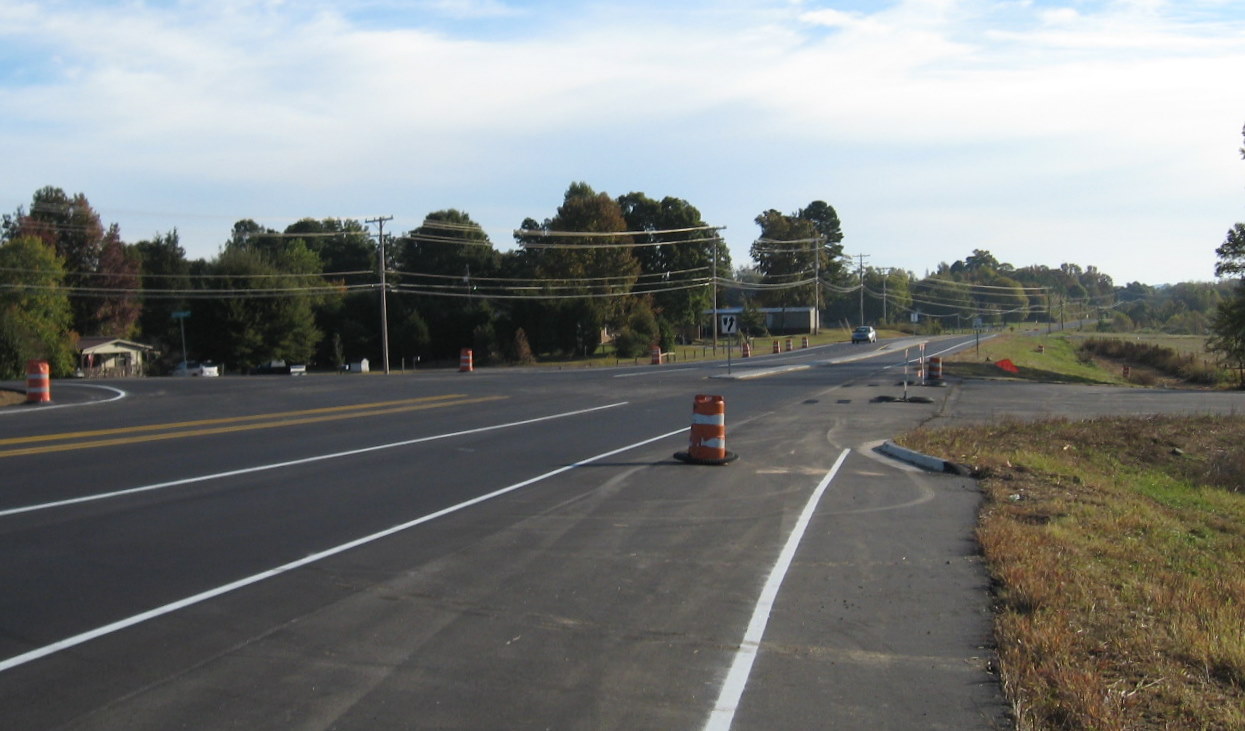 Photo of newly completed, but not yet opened, West I-74 on-ramp from 
Cedar Square Rd, Oct. 2010