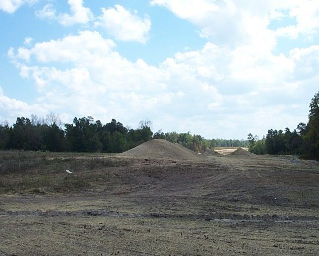 View of under construction I-74 freeway east of NC 62 bridge in Sept. 2007