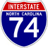 Thumbnail of I-74 NC shield, from Shields Up!