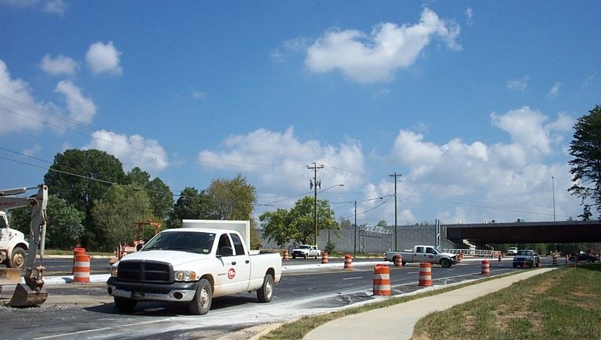 View of construction of Greensboro Urban Loop at future West
Friendly Avenue exit in Sept. 2007