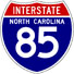 Image of NC I-85 Shield, from Shields Up!