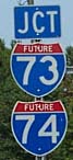 Photo of I-73/I-74 Sign Assembly