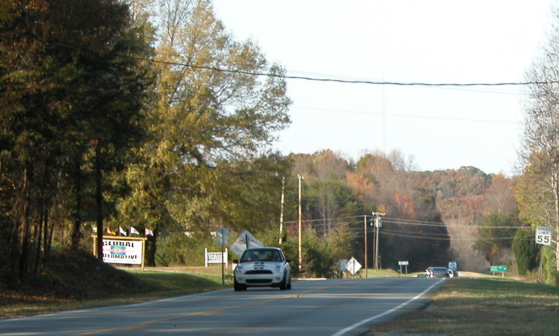 Photo of US 220 near the future location of the interchange with the 
NC 68 Connector, Nov. 2009
