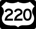 US 220 shield image from ShieldsUp! website