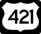 US 421 shield image from Shields Up!
