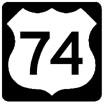 Image of US 74 shield, from Shields Up!