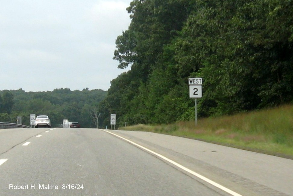 Image of new West CT 2 reassurance markers after the CT 149 exit in Hebron, August 2024