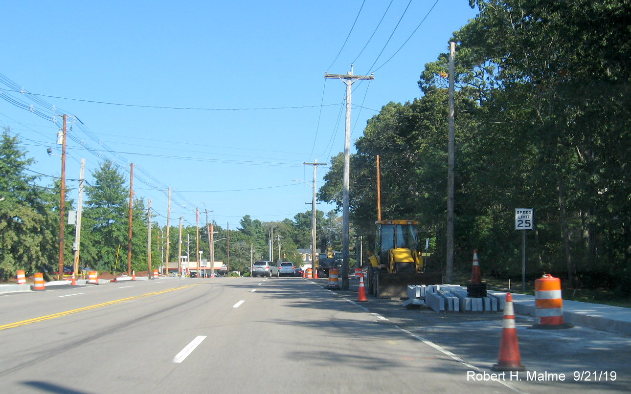 View of Derby Street construction looking east in vicinity of Recreation Drive on Sept. 21, 2019