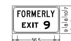Plan for new Former Exit 9 sign on MassPike in Sturbridge, from MassDOT