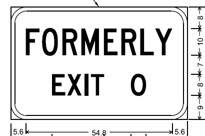 Plan image of Formerly Exit XX signage, from MassDOT