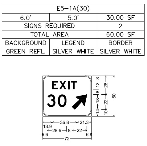 MassDOT plan for 2 digit gore sign for MA 2A/110 exit on I-495 in Ayer