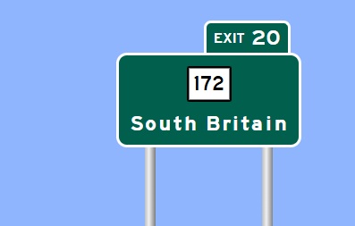 Image of I-84 Exit 20 sign plan in Southbury, Sign Maker Software, August 2026