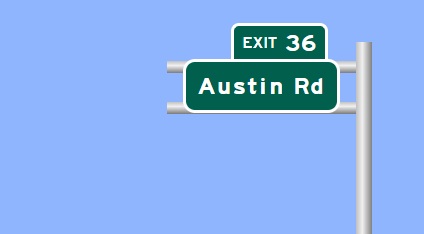 Image of I-84 Exit 36 sign plan in Waterbury, Sign Maker Software, August 2026