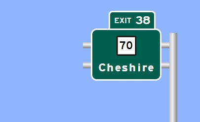 Image of I-84 East Exit 38 sign plan in Cheshire, Sign Maker Software, August 2026