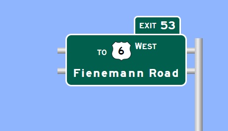 Image of I-84 East Exit 53 sign plan in Bristol, Sign Maker Software, August 2026