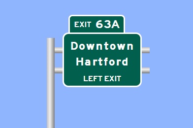Image of West I-84 Exit 63B sign plan in East Hartford, Sign Maker Software, August 2026