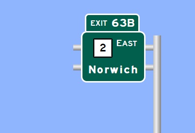 Image of I-95 Exit 53 sign plan in Branford, Sign Maker Software, July 2026