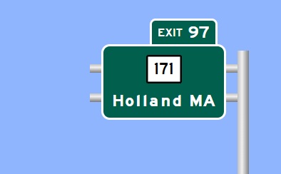 Image of I-84 Exit 97 sign plan in Union heading east, Sign Maker Software, Sept. 2026