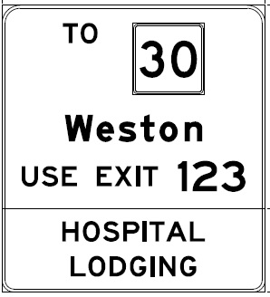 Plan for new auxiliary sign to be placed before I-95 exit on Mass Pike/I-90 East, from MassDOT