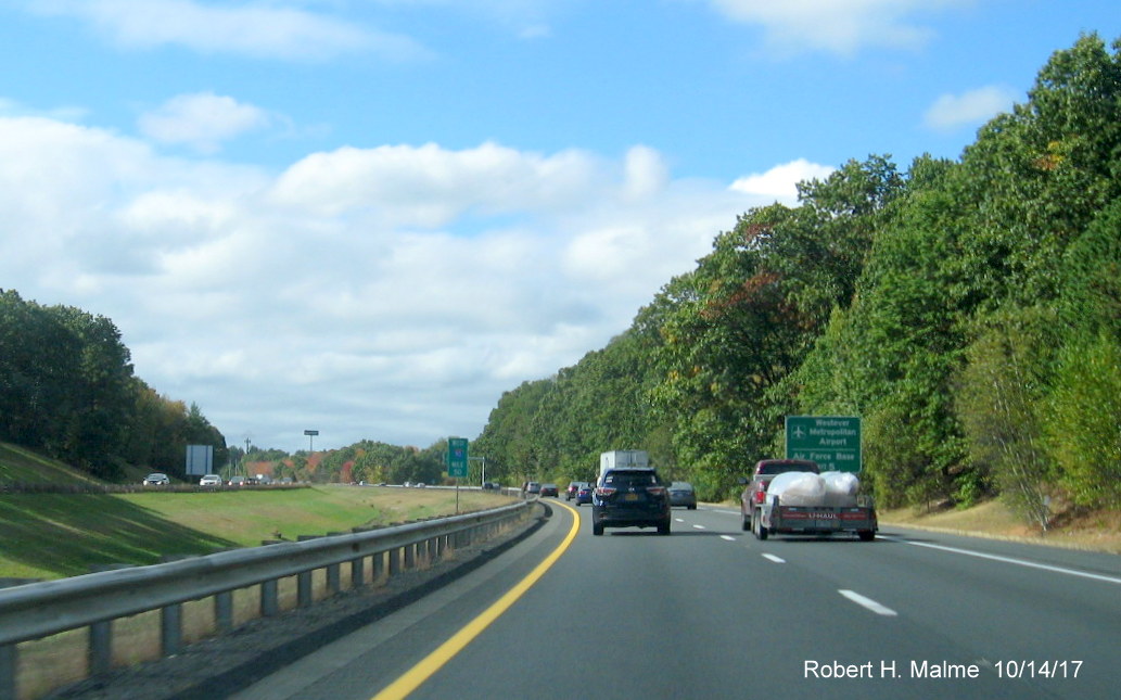 Image of Mile 50 mile marker along I-90/Mass Pike West in Springfield