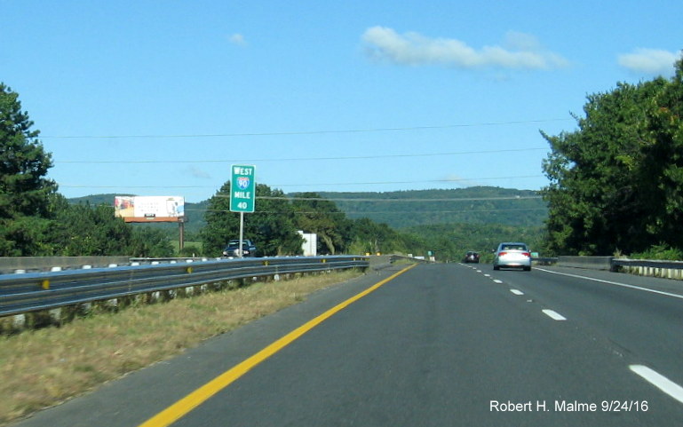 Image of I-90 Mile marker 40 in Westfield