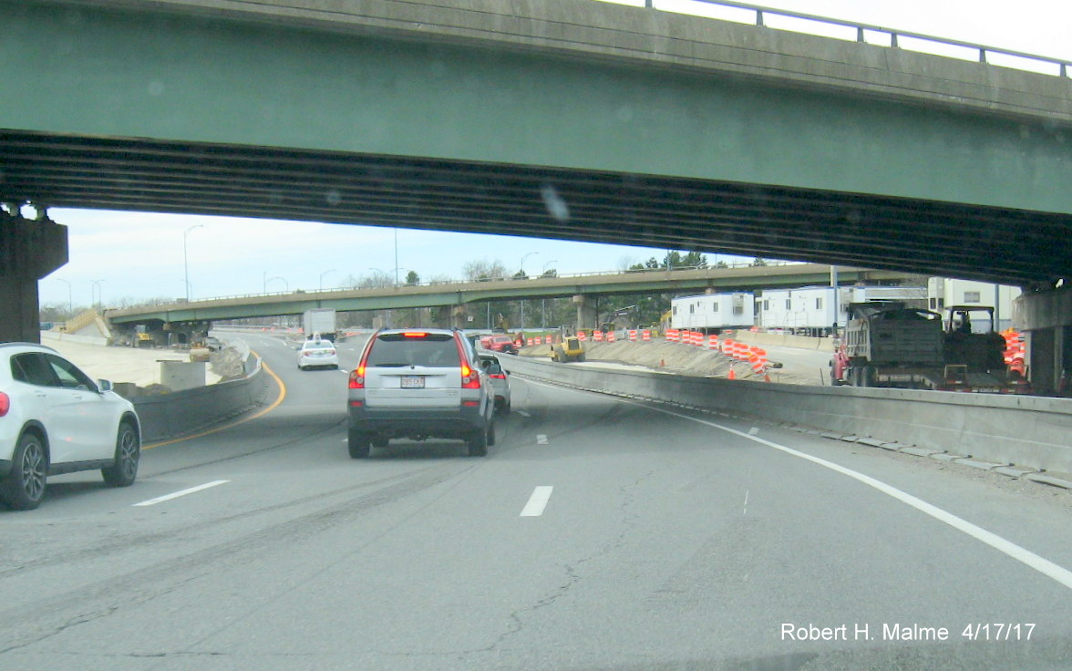 Image of former area of Allston-Brighton toll plaza along I-90/Mass Pike East