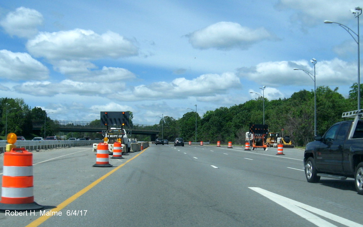 Image taken of former Weston Toll Plaza area on ramp from I-95 to I-90/Mass Pike West