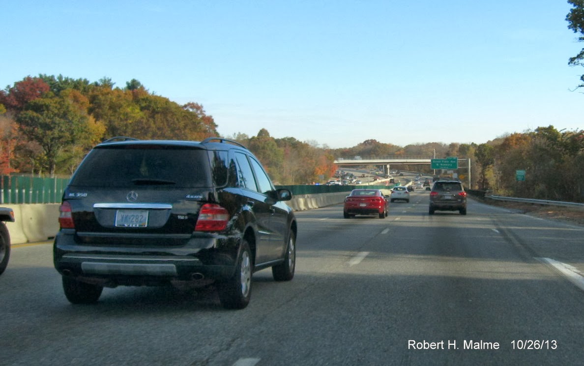 Image of I-95 North in Add-A-Lane Project area in Dedham, Oct. 2013