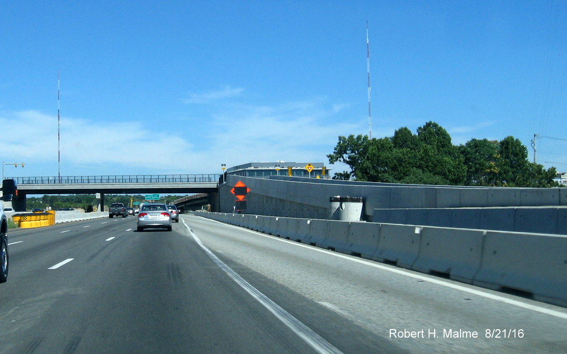 Image of completed northbound exit ramp to Kendrick Street from I-95 North in Needham