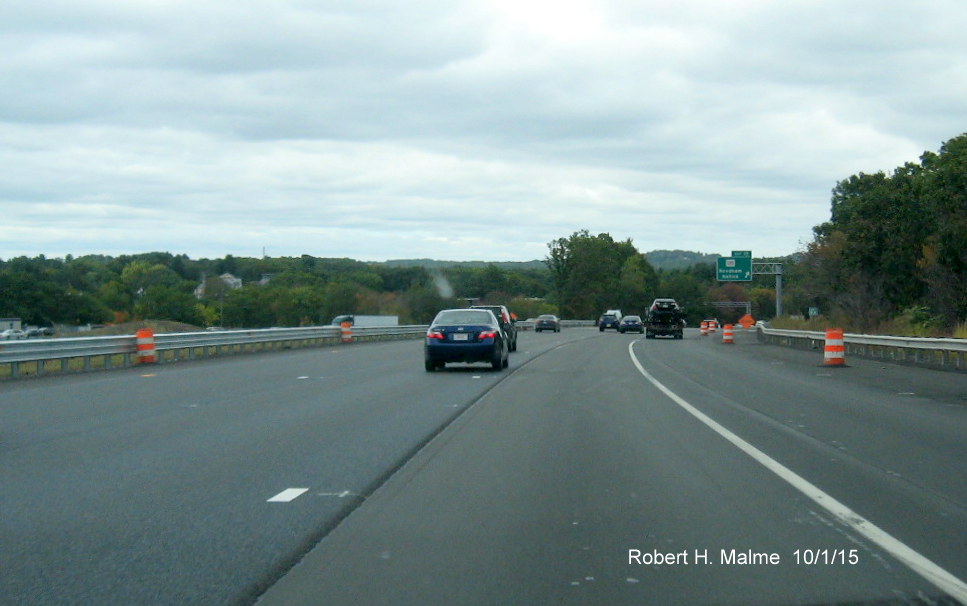 Image of nearly completed lanes of I-95 North along Add-A-Lane section in Dedham