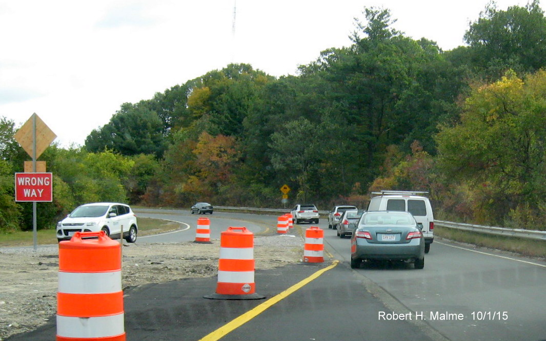Image of new exit ramp from MA 9 to I-95 South in Wellesley