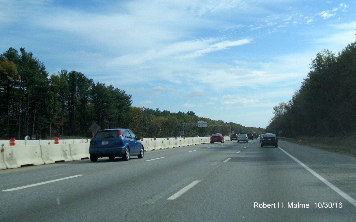 Image of I-95 Add-A-Lane project construction from I-95 South in Needham