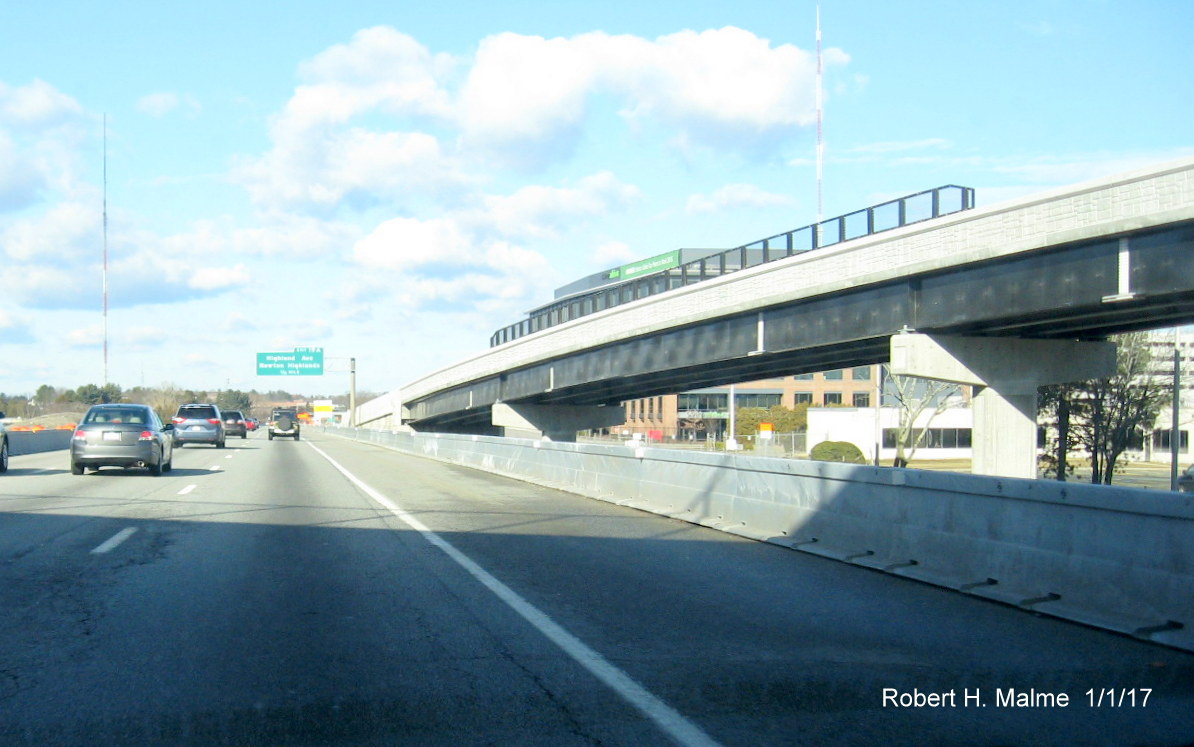 Image of Kendrick Street on-ramp to I-95/128 North nearing completion in Needham