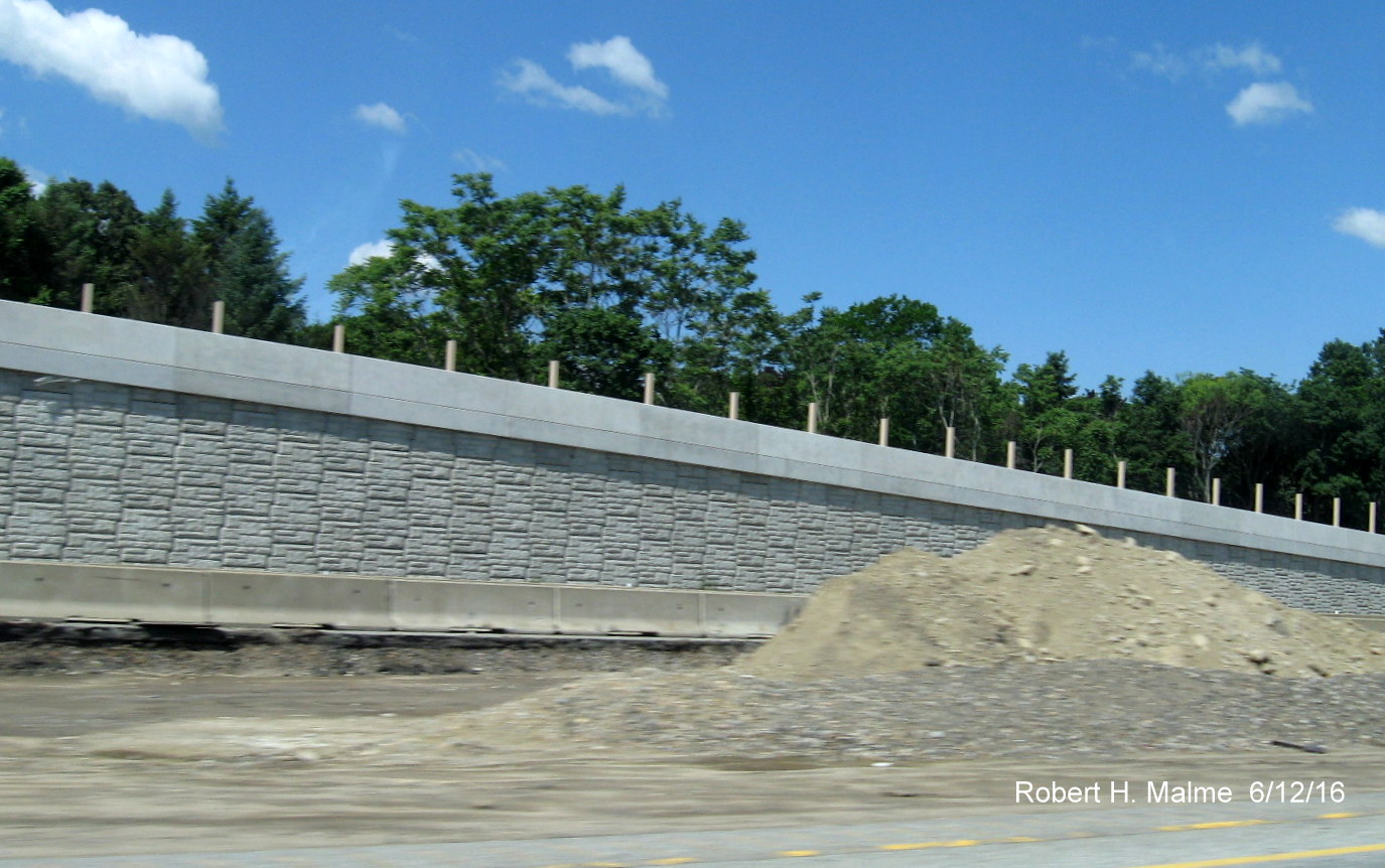 Image showing retaining wall for future ramp to Kendrick St from I-95 South in Needham