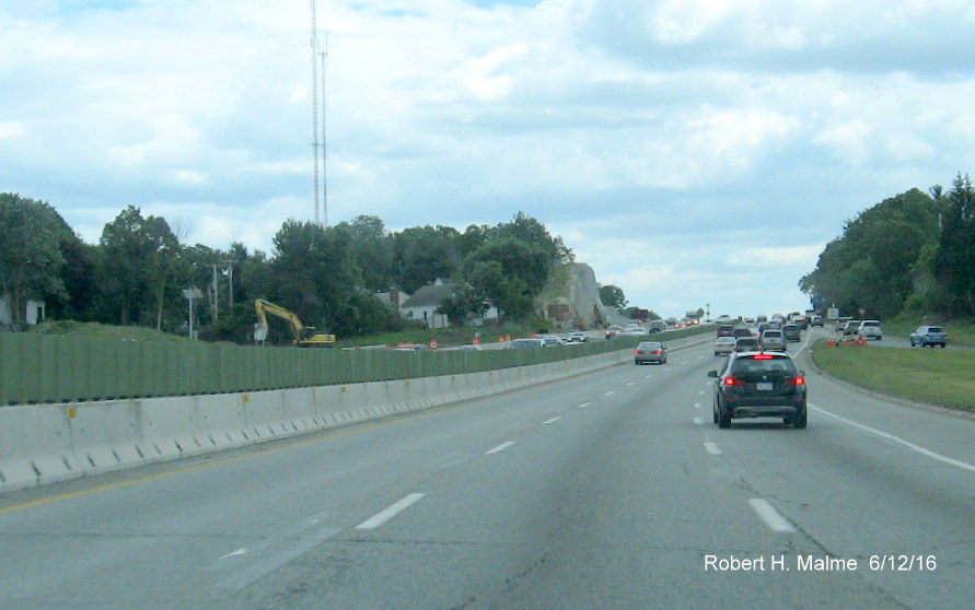 Image of construction at interchange of I-95 and MA 9 in Wellesley