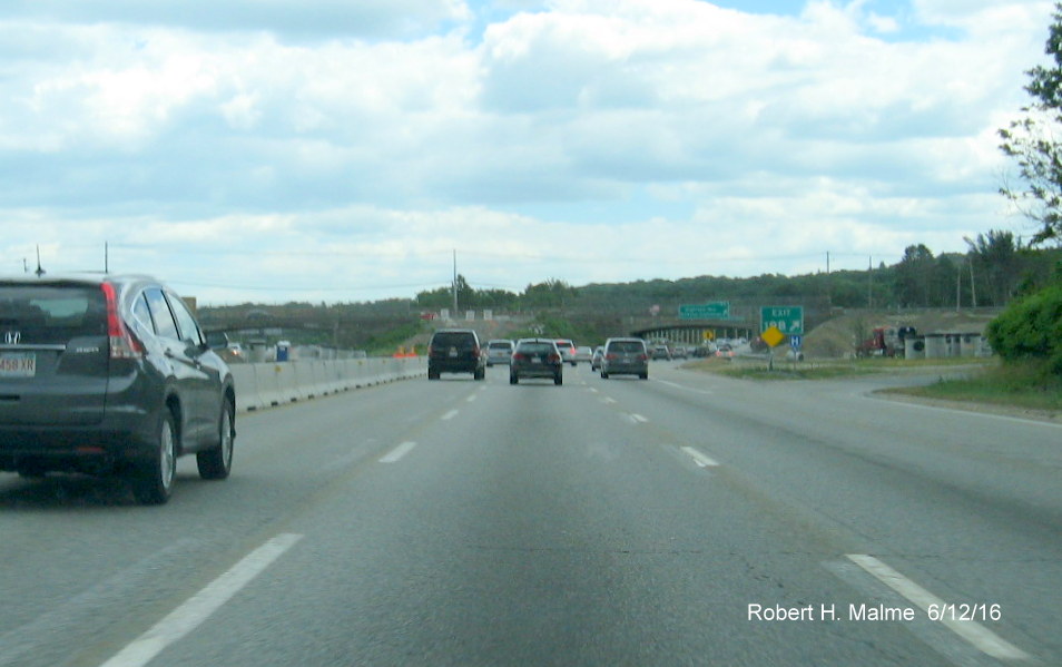 Image of construction surrounding Highland Ave on I-95 South in Needham