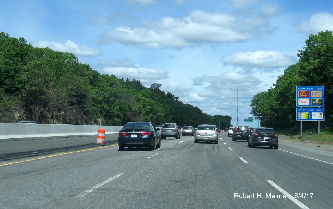 Image of new travel lane under construction as part of Add-A-Lane project on I-95 North in Needham