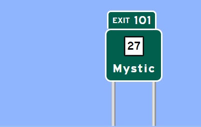 Image of I-95 Exit 101 sign plan in Mystic, Sign Maker Software, July 2026