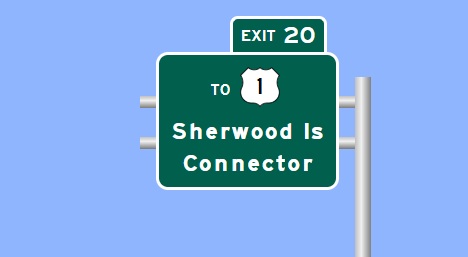Image of I-95 Exit 20 sign plan in Southport, Sign Maker Software, July 2026