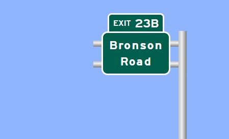 Image of I-95 South Exit 23B sign plan in Southport, Sign Maker Software, July 2026