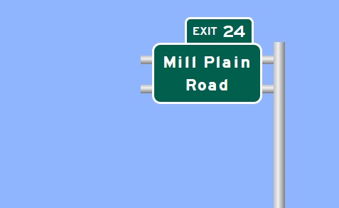 Image of I-95 Exit 24 sign plan in Southport, Sign Maker Software, July 2026